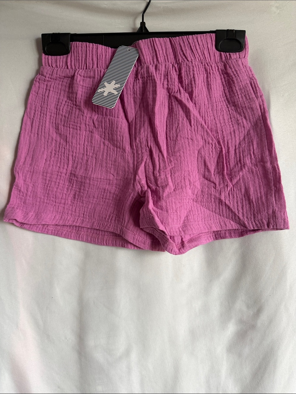 Splendid Pink Textured Elastic-Waist Kids Shorts